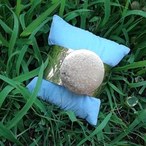 Vintage Goldtone Locket Bracelet cuff Style